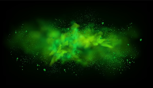 Green smoke background