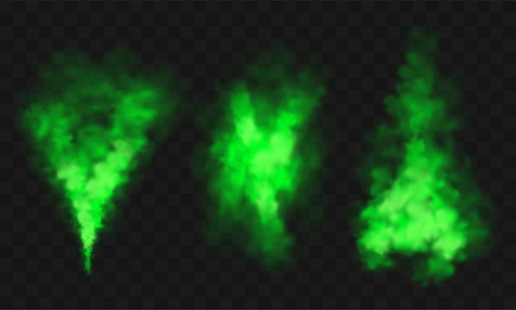 Free Vector green smoke, unpleasant bad smell, toxic gas