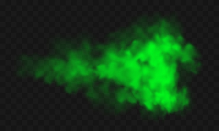Free Vector green smoke, unpleasant bad smell, toxic gas