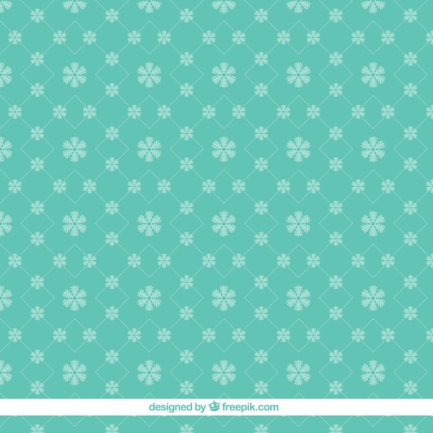 Green snowflakes pattern