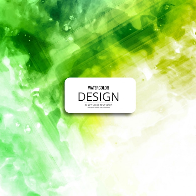 Free vector green soft watercolor background