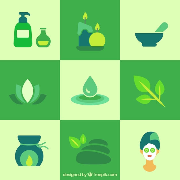 Green spa elements