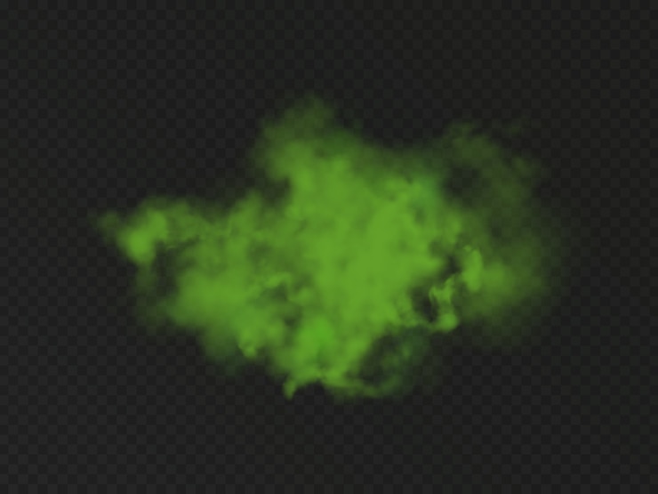 Free Vector green stink cloud of bad smell