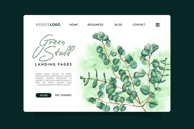 Green stuff landing page