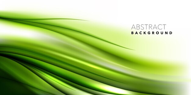 green stylish flowing wavy background