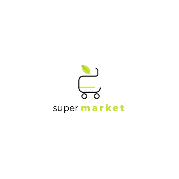 Free vector green supermarket corporate identity logo template