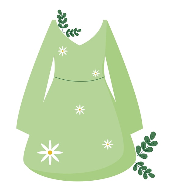 Free vector green sustainable dress design