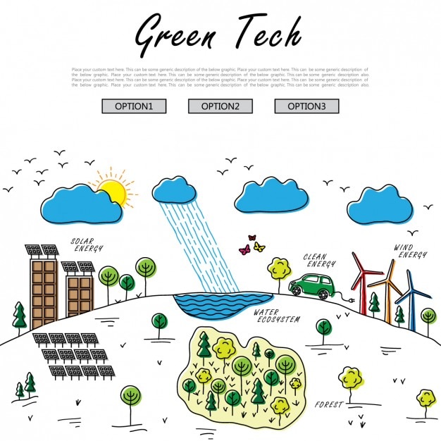 Free Vector green tech design