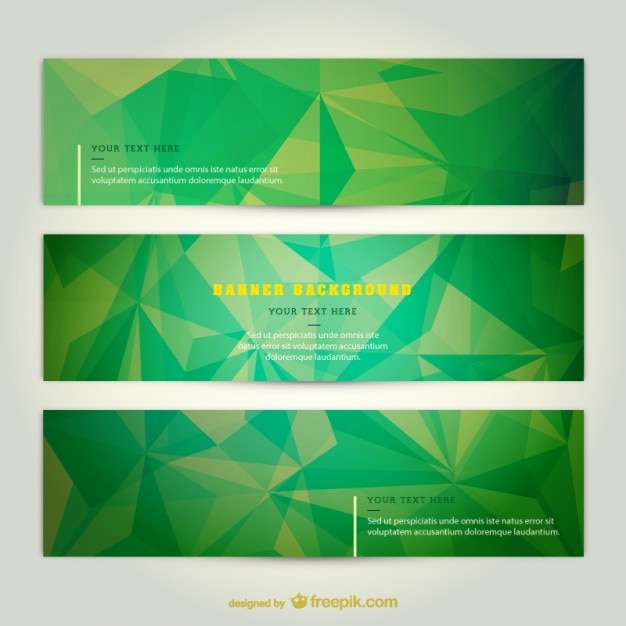 Green techno banners