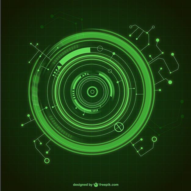 Free vector green techno circle