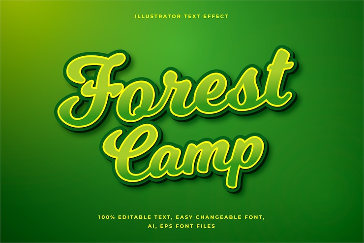 मुफ़्त वेक्टर green text effect concept