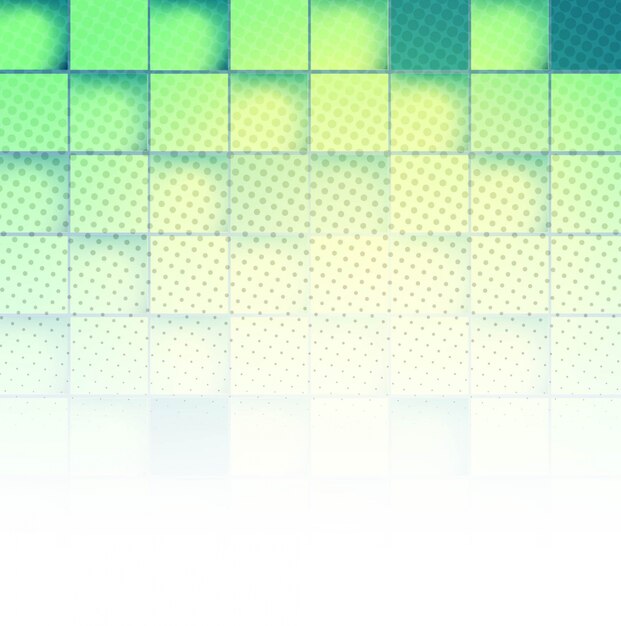 Free vector green tiles background with halftone effect