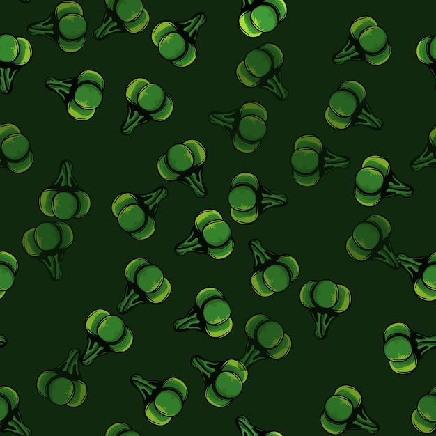 Free vector green tomato pattern vector illustration