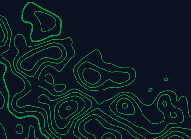 Free vector green topographic map lines vector background