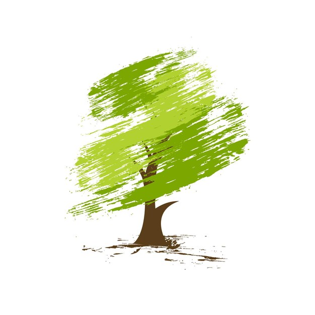 Зеленое дерево Эко фон векторные иллюстрации
