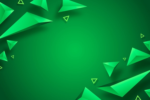 緑の三角形の背景3 dデザイン