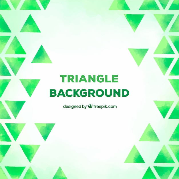 Green triangle background