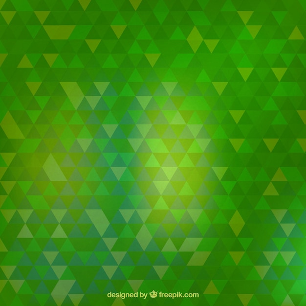 Green triangles background