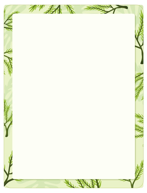 Free vector green tropical tree leaves aframe border template