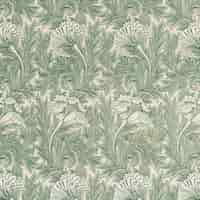 Free vector green tulip flower pattern vector