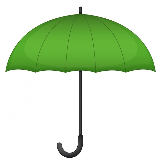 화이트에 녹색 우산