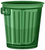 Free vector green vector trash can illustration