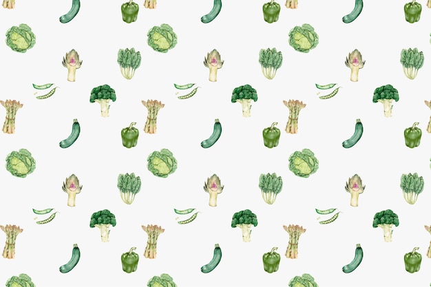 Green vegetables pattern vector