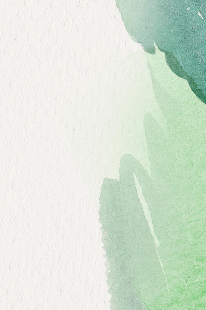 Free vector green watercolor on a beige background