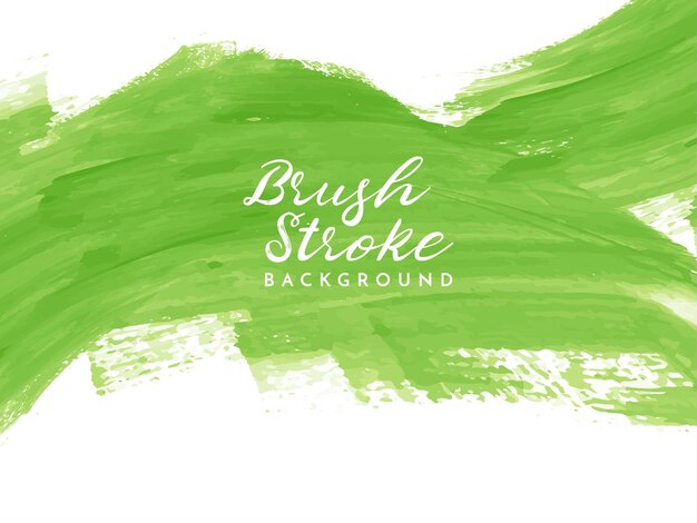 Green Watercolor brush stroke design background