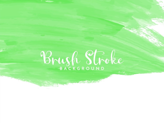 Free vector green watercolor brush stroke design background