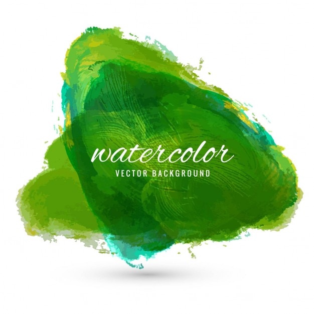 Free vector green watercolor, brushstrokes, texture