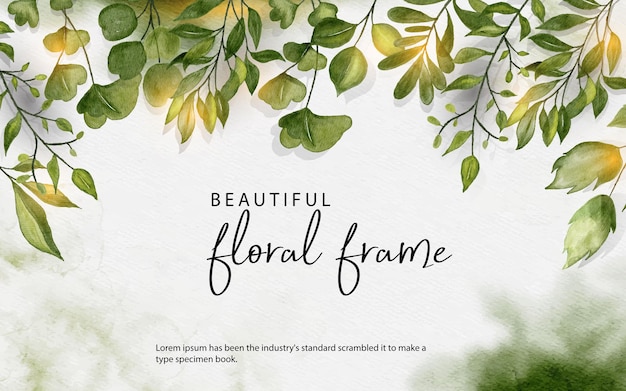 Free Vector | Green watercolor floral background