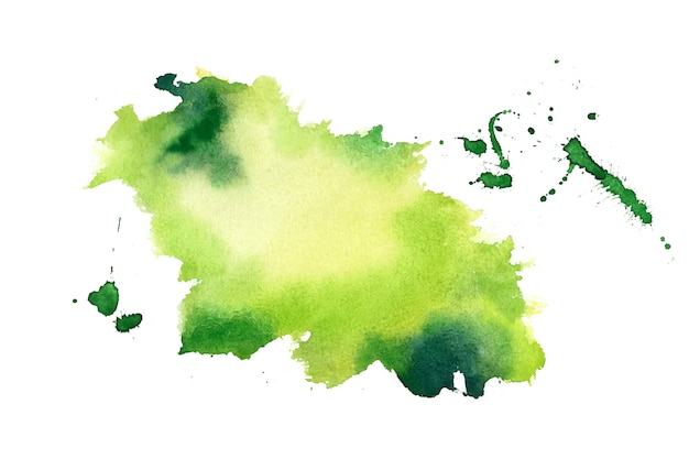 Green watercolor splash stain texture background