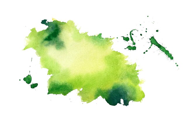 Green watercolor splash stain texture background