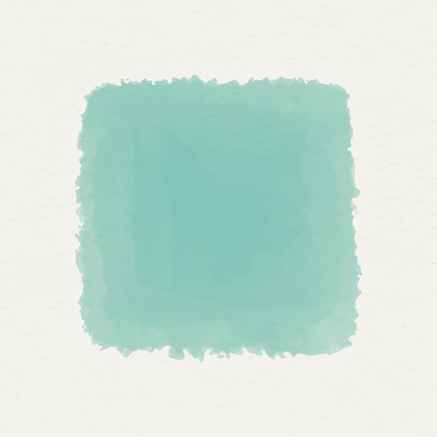 Free vector green watercolor square geometric shape vector