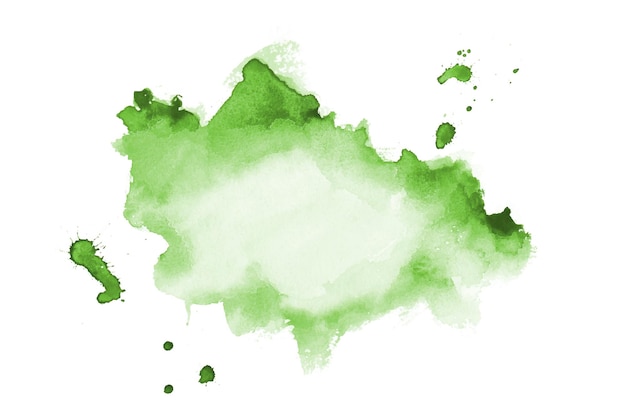 Free vector green watercolor stain texture background vector illustration