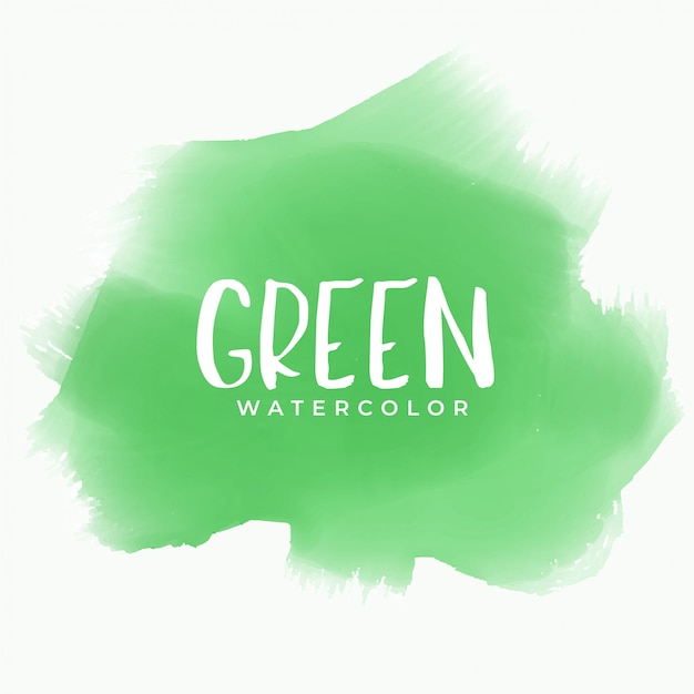 Green watercolor stain texture background