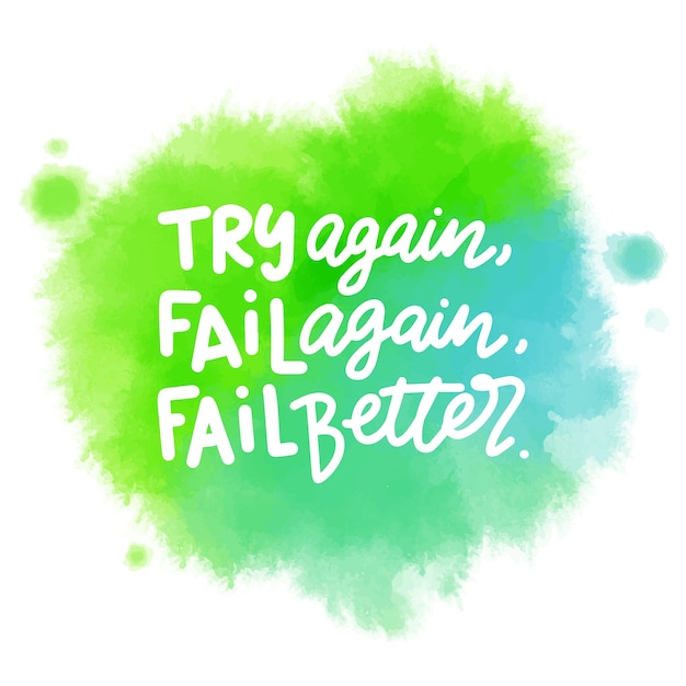 Free vector green watercolor stain with positive lettering message