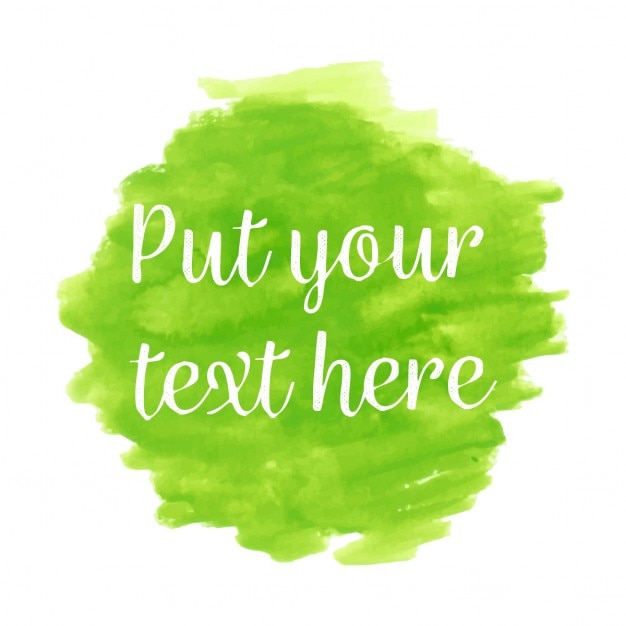 Free vector green watercolor with text template