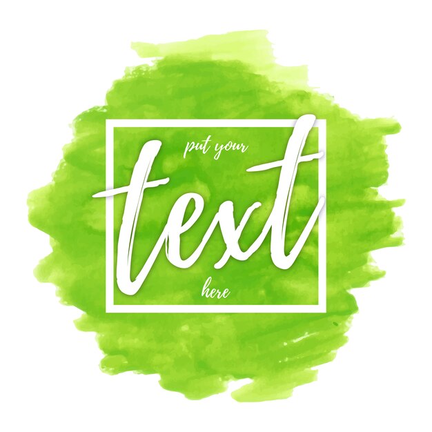 Green watercolor with text template