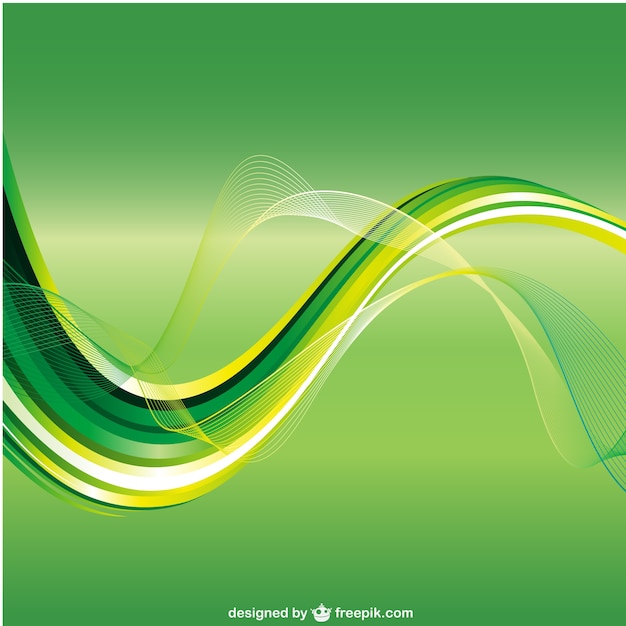 Green wave background