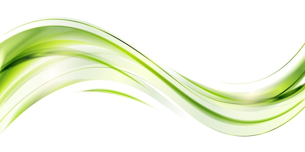 Green wave flow background