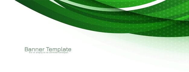 Free vector green wave style decorative business banner design