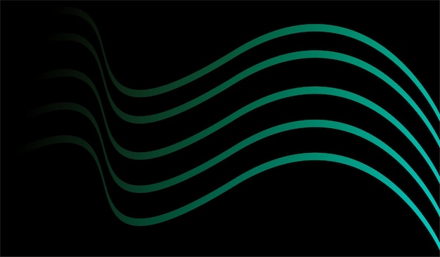 Free vector a green wave with a black background that has the word green on it.