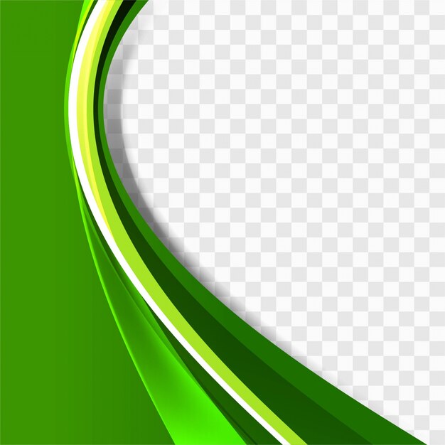 Green wavy background template