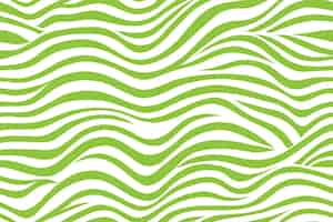 Free vector green wavy seamless pattern on white background