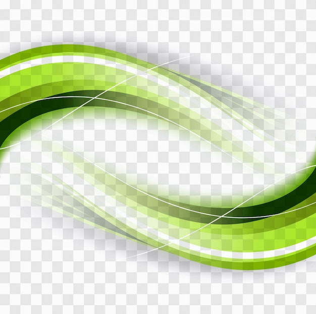 免费矢量绿色波浪的形状