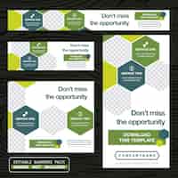 Free vector green and white buisness flyer
