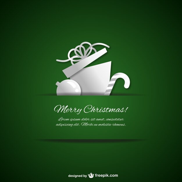 Green and white Christmas template