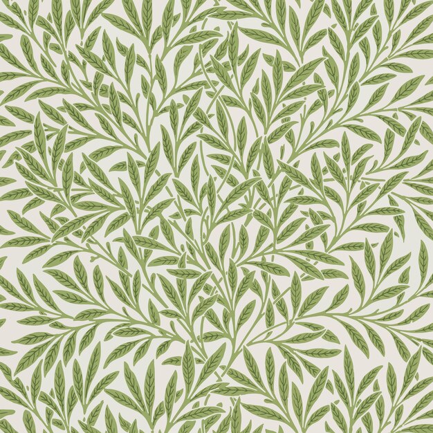 緑の柳の葉のパターンベクトル